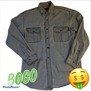 🤑BOGO🤑 Men’s Wolverine denim work shirt